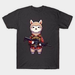 Tactical Alpaca Adventure Tee: Where Whimsy Meets Command T-Shirt